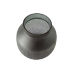 Grey Ribbed Glass Vase - Image 4