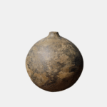 Mocha Swirl II Paper Mache Vase