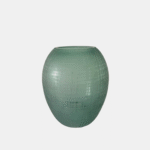 Teal Lined Glass Vase