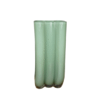 Teal Sculptured Glass Vase - Image 3