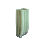 Teal Sculptured Glass Vase - Image 4