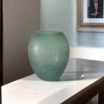 Teal Lined Glass Vase - Image 3