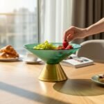 Teal Glass Centerpiece Bowl - Image 2