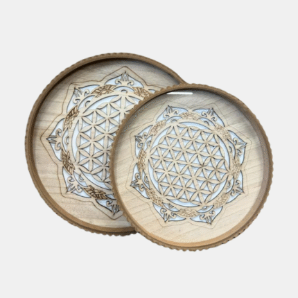 Oasis Round Wooden Tray